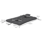 Charcoal Grey Garden Chair Cushion Set with Pillows and Ties (Cushions Only)
