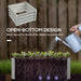 Set of Two Light Grey Steel Planter Boxes 60 x 60cm for Garden and Patio by Outsunny