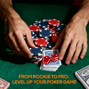 400 Piece Poker Chips Set with Mat Numbered Chips and Case for Texas Holdem Grey AOSOM