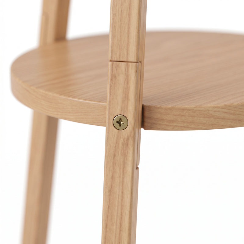 Floor Lamp with Shelf for Lighting and Storage Natural Wood