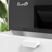 Covered Cat Litter Box With Scoop Filter and Flap Door for Odour Control Light, Grey