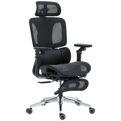 Ergonomic High Back Mesh Office Chair With Lumbar Support For Home Or Work, Black AOSOM