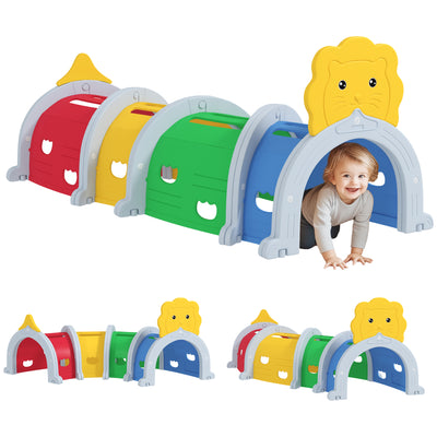 Kids Play Tunnel Lion Design for Indoor and Outdoor Crawl and Climb Ages 3-6 by AIYAPLAY Aiyaplay