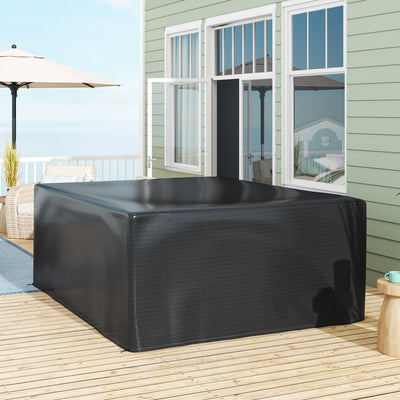 Black Waterproof Garden Furniture Cover Large Anti-UV Patio Set Protector 235x190x90cm by Outsunny