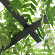 Metal Garden Arch with Trellis Sides for Climbing Plants and Outdoor Decor Dark Grey Outsunny
