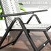 Grey Rattan Reclining Garden Chairs Set for Outdoor Relaxing Comfort by Outsunny