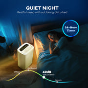 White 20L Dehumidifier with Touch Control for Home and Office by HOMCOM