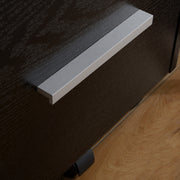 Black Three Drawer Lockable Mobile Filing Cabinet for Home Office by HOMCOM