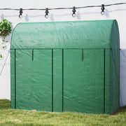 Walk In Garden Greenhouse With Zipped Door For Growing Plants And Herbs Green AOSOM