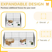 8 Panel Dog Playpen with Door for Small Pets Ideal for Indoor and Outdoor Use Black