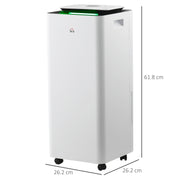 Portable 16L Dehumidifier with Air Purifier and Timer for Home Laundry Use, White