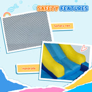 5 in 1 Kids Bouncy Castle with Water Slide Splash Pool and Blower by Outsunny AOSOM