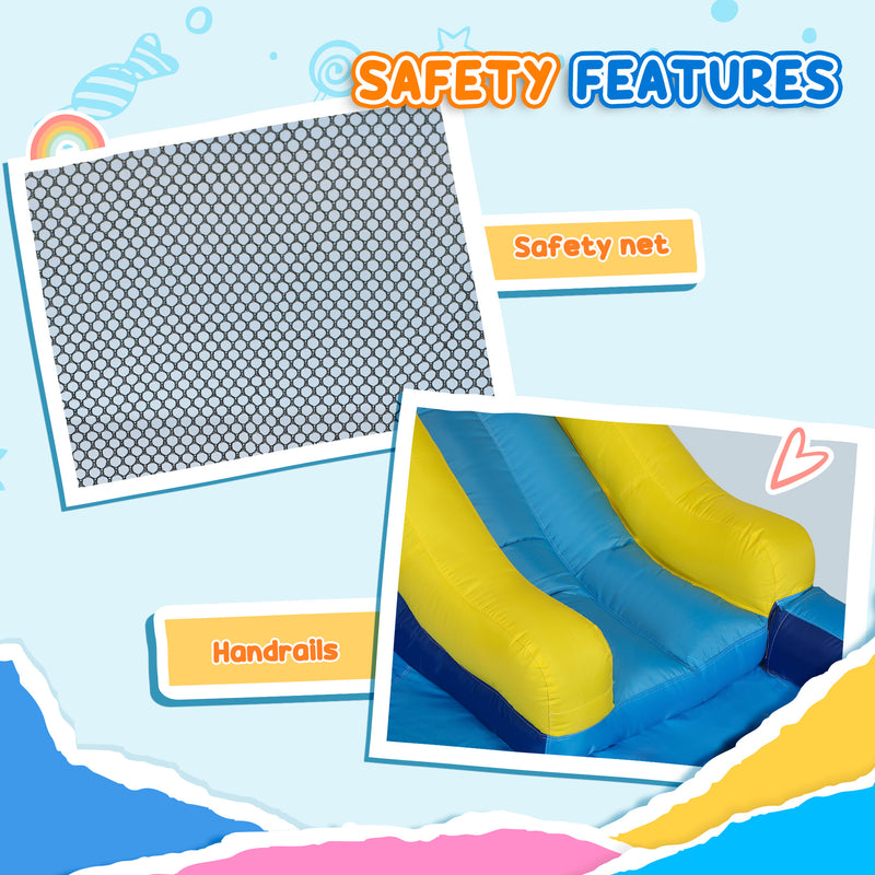 5 in 1 Kids Bouncy Castle with Water Slide Splash Pool and Blower by Outsunny AOSOM