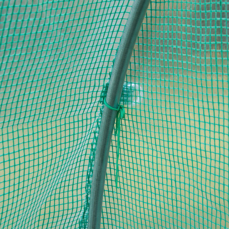 Greenhouse Replacement Cover for 3 x 2m Walk-In Tunnel with Roll-Up Windows, Green