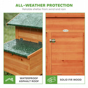 Wooden Chicken Coop for 2 with Nesting Box and Weatherproof Roof for UK Gardens Orange AOSOM