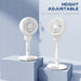 White 9 Inch Air Circulator Fan With 3 Speeds Remote Control and Adjustable Height by HOMCOM
