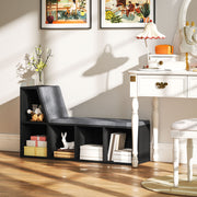 HOMCOM 2 Tier Modern Bookcase Bookshelf with Removable Cushions for Living Room AOSOM