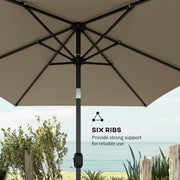 3x2m Garden Parasol with Adjustable Tilt for Easy Sun Protection on Patios and Lawns Outsunny