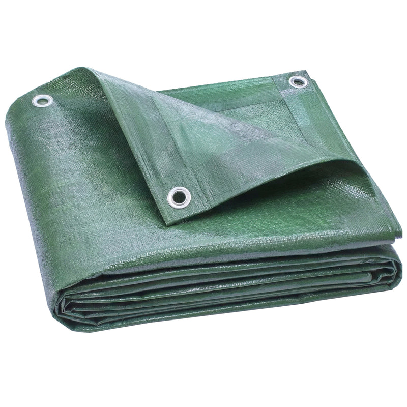 Waterproof Tarpaulin Cover for Outdoor Furniture and Cars Large 6 x 4 m Green
