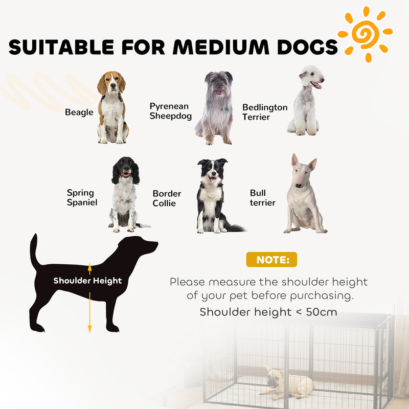 2 Piece Dog Pen Expansion Pack for 80cm High Pet Playpen with 3 Stakes for Small and Medium Dogs by PawHut
