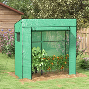 Walk In Greenhouse 77 x 196cm with Shelves For Growing Plants and Seedlings