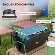 Portable Black Metal BBQ Grill For Outdoor Cooking With Durable Compact Design