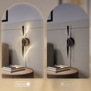 Black Spiral LED Wall Lights 2 Pack with Adjustable Colour Temperature for Indoor Use