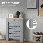 Grey Radiator Cover with Drawer Stylish, 95.5H x 78Wcm by HOMCOM