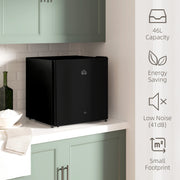 46 Litre Lockable Countertop Fridge in Black by HOMCOM