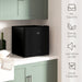 46 Litre Lockable Countertop Fridge in Black by HOMCOM