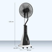 Pedestal Misting Fan with Water Spray 3 Speeds Tilt Head Oscillating