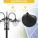 189cm Black Solar Lamp Post with Planter 3 Head Automatic LED Street Light by Outsunny