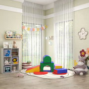 Kids Storage Unit With 3 Fabric Drawers Ideal for Toys and Books White AOSOM
