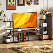 Industrial TV Stand With Storage Shelves For TVs Up To 60 Inches Ideal For Living Rooms