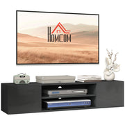 Wall Mounted Floating TV Stand for TVs up to 60 Inch with Storage and Cable Management Grey