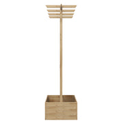 Wooden Raised Garden Bed With Trellis For Growing Vegetables Herbs And Flowers Outdoors