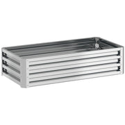 Galvanised Steel Raised Garden Bed for Growing Herbs and Vegetables Outdoors, Silver