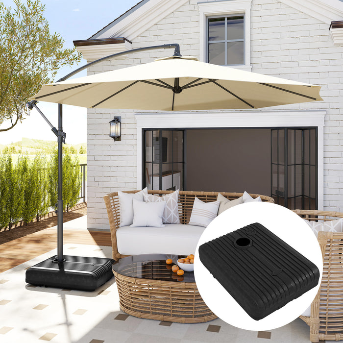 Heavy Duty Parasol Base With Wheels For Cantilever Umbrella Water Or Sand Filled