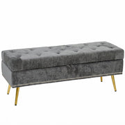 Ottoman storage bench - Grey