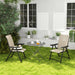 Set of Two Folding Outdoor Chairs Brown and Black Weather-Resistant by Outsunny