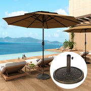 12kg Bronze Round Parasol Base Heavy Duty Resin Umbrella Stand for 32-48mm Poles by Outsunny