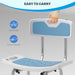 Height Adjustable Shower Chair with Backrest and Anti-Slip Feet by HOMCOM
