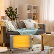 Portable Electric Space Heater with Adjustable Thermostat for Home Use 2000W, Grey