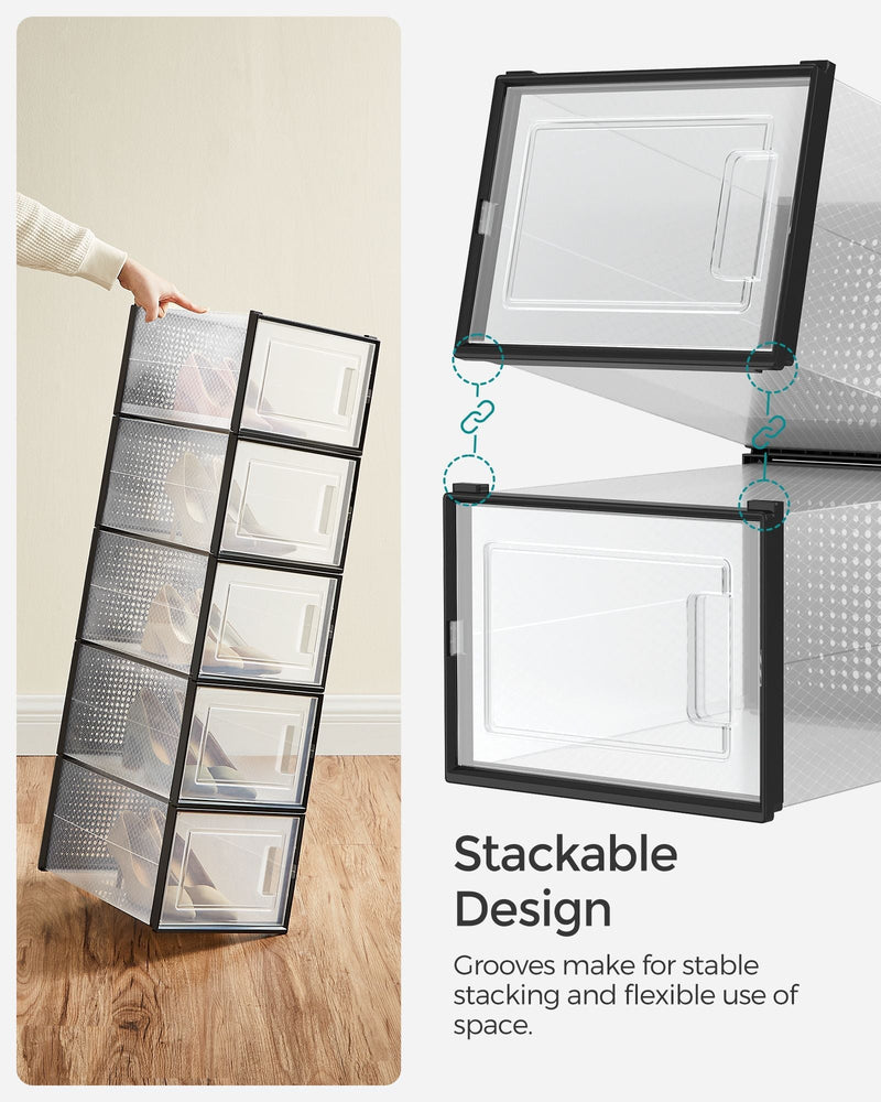 Graphic showing the interlocking grooves that let a stack of boxes lift as one unit