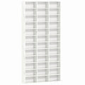 Tall CD Storage Cabinet with Adjustable Shelves Ideal for Home or Office Use Marble Effect