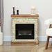 Bioethanol Fireplace Heater with Brickwork Effect Mantelpiece Brown by HOMCOM