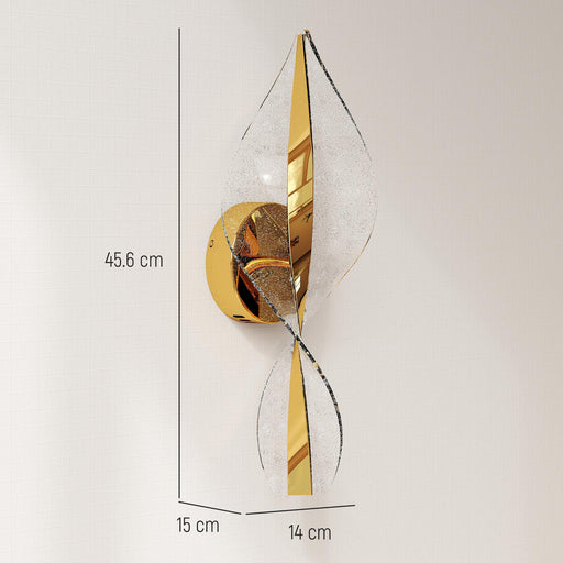 Gold LED Spiral Wall Lights 2 Pack Adjustable Colour Temperature for Modern Interiors