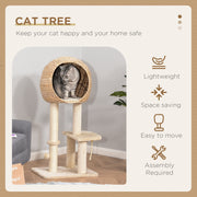 Cat Tree Tower for Indoor Cats with Scratching Posts Toys and Perch, Grey