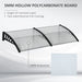 Clear Front Door Porch Canopy 200 x 96cm Outdoor Awning Rain Shelter for Windows and Porches by Outsunny