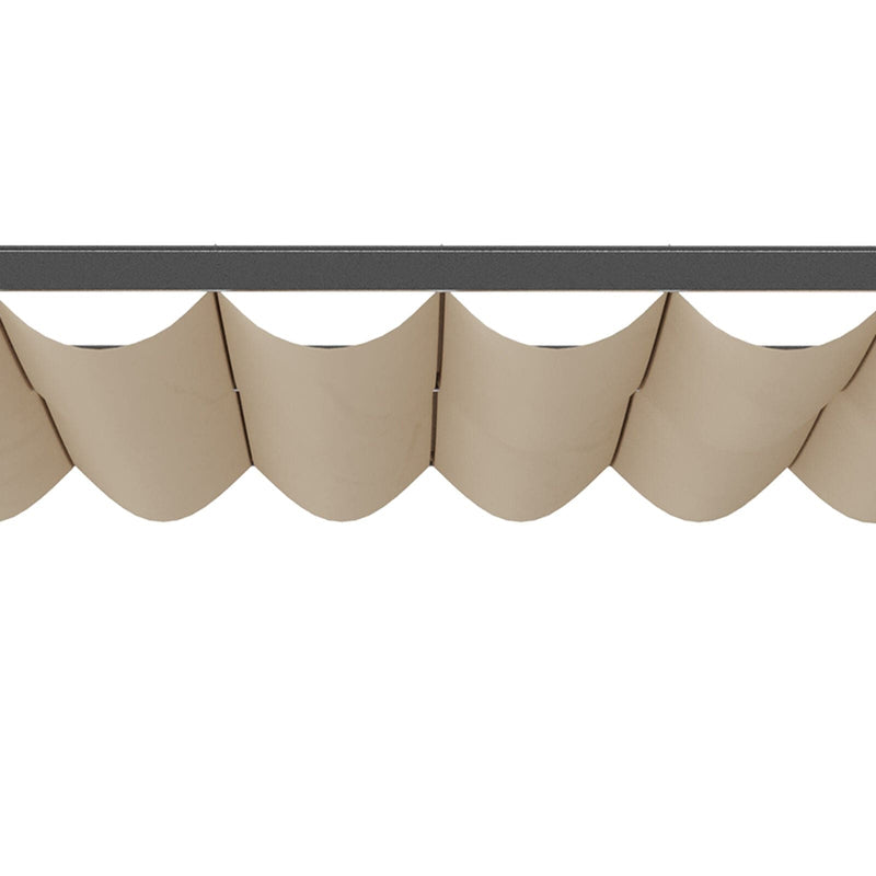 Metal Frame Pergola With Fabric Roof, 3m x 3m